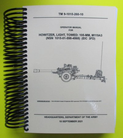 TM 9-1015-260-10 105, MM M119A3 Howitzer - 2021 - BIG size - Click Image to Close